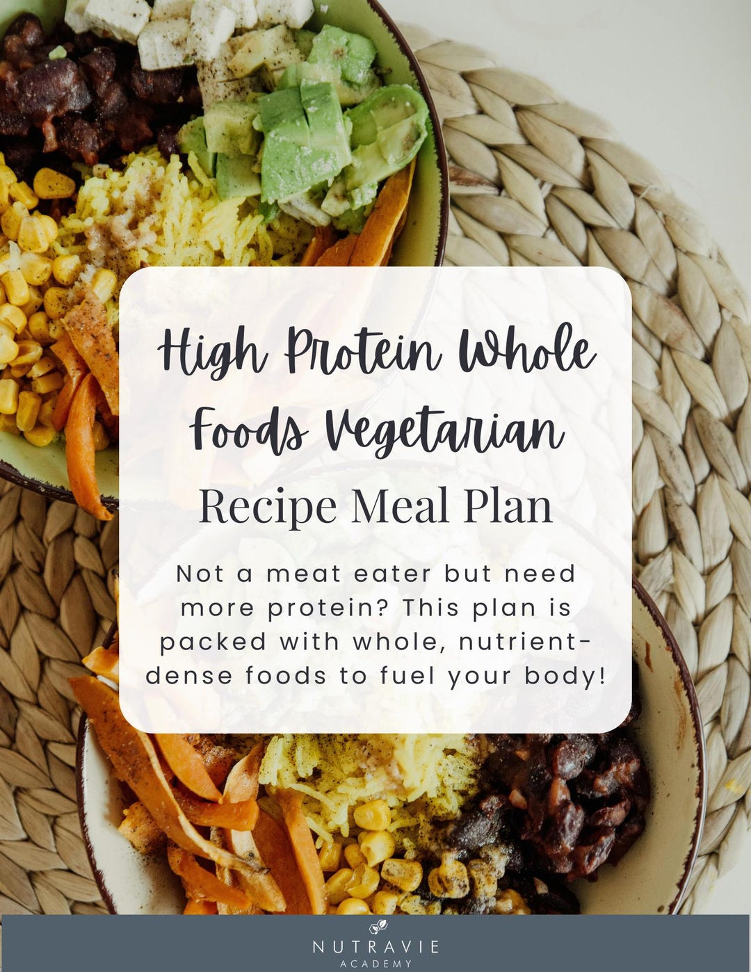 High Protein Whole Foods Vegetarian | Meal Plan | Meal Prep - Etsy