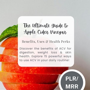PLR/MRR The Ultimate Guide to Apple Cider Vinegar | Resell Right | Digital Product