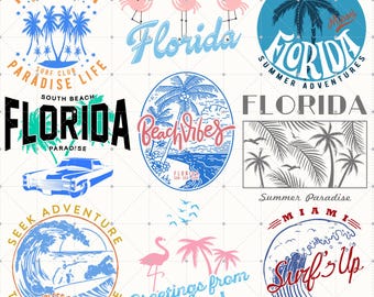 Florida Png, Miami Png, Beach Png, Retro Summer T-shirt Png, Beach Sublimation Png, Palm Beach Png, Summer Vacation Png, Endless Summer Png