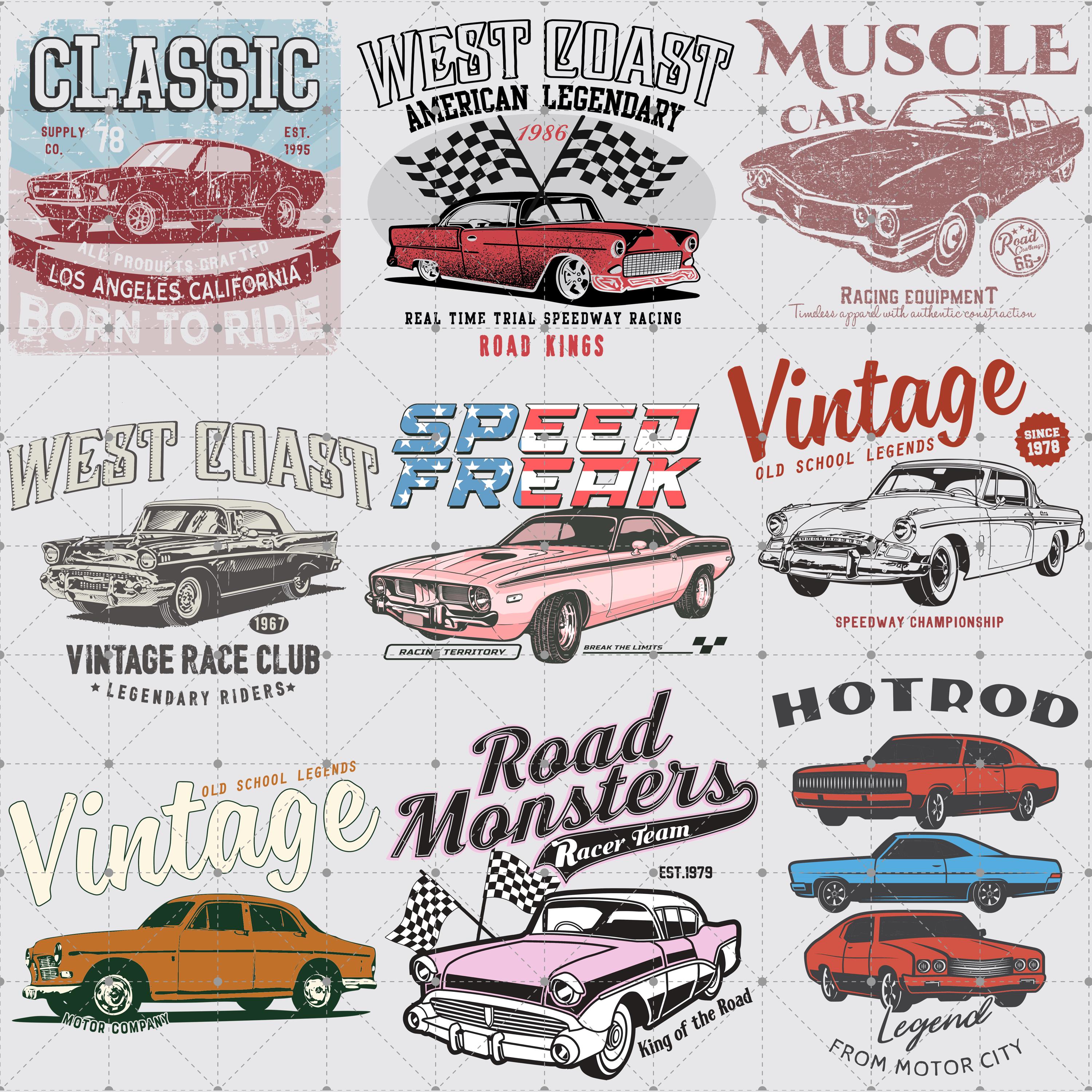 Vintage Cars Png, Retro Classic Car Png, Vintage Muscle Car Png, Classic American Car Png, Vintage Car Sublimation Png, Car T-shirt Png