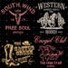 Western Bundle Png, Retro Western Png, Rodeo Png, Wild West Png ...