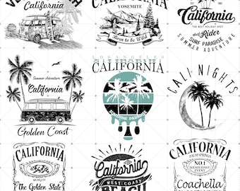 Retro California Png,  California Sublimation Png, Vintage California Png, Bundle California Png, Summer Beach Png, California Png
