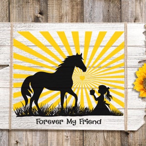 Für immer Freunde| Pferdeliebe| Pferd SVG | Geschenke Pferdeliebhaber | Kleines Mädchen png | Digitale Dateien| Cricut| Silhouette| Bauernhof Tiere svg