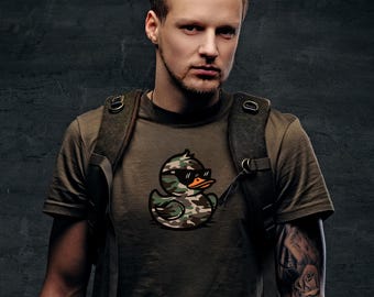 Camo rubberen eend SVG PNG: militair, jeepfan (digitale afbeelding)