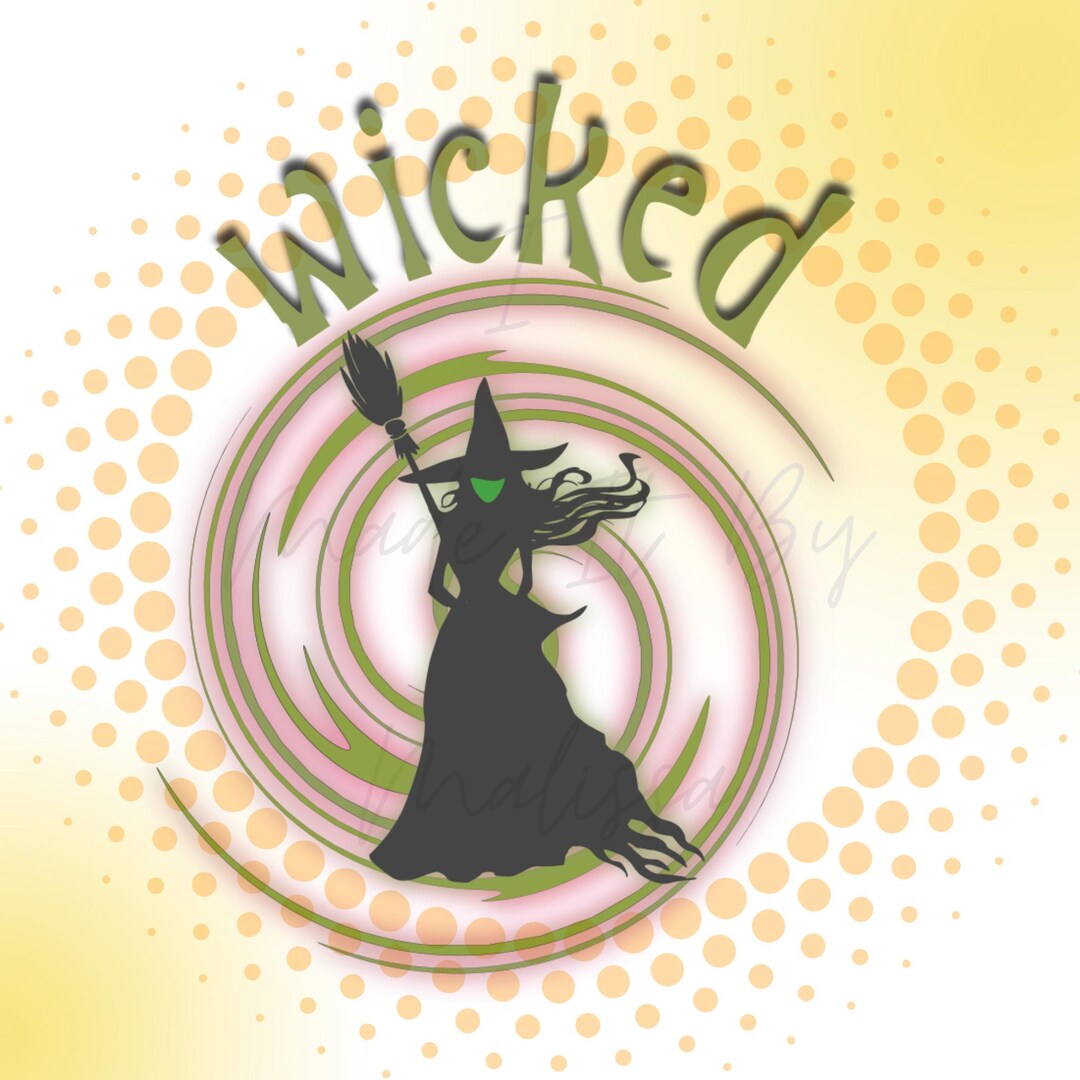 Wicked Witch PNG: Musical Movie Swirl Design (digital File) - Etsy
