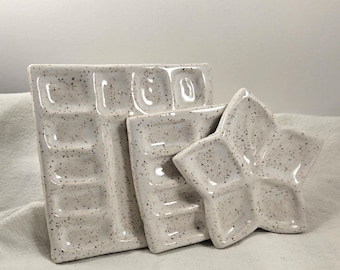 Small Handmade Ceramic Paint Palettes - Various Sizes