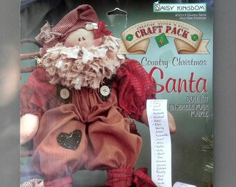 Country Santa Pere Noel 1995 Christmas Doll Kit #32313 Daisy Kingdom Craft Pack Unopen NOS
