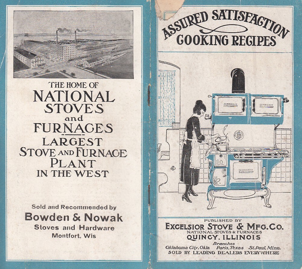 Assured Satisfaction Cooking Recipes Booklet Excelsior Stove & Etsy