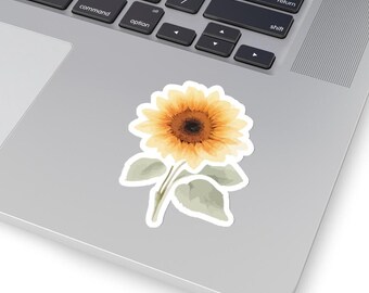 Yellow Sunflower Sticker SVG: Floral Cut File (Digital Download)