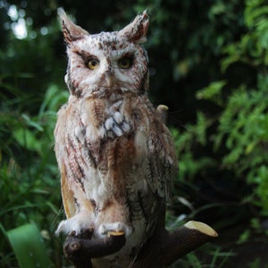 Needle felted Eastern Screech Owl. Made to order.