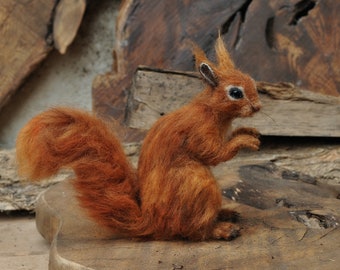 Needle Felted  Animal. Red squirrel.  Made to custom orders