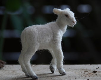 Needle felted animal, Tiny lamb, Needle felt animals, Felted lamb,  For custom orders
