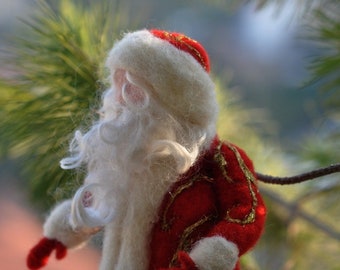 Needle felted Waldorf Santa Made for custom order