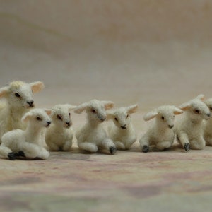 Needle felted animal, Tiny lamb, Needle felt animals, Felted lamb, For custom orders image 3