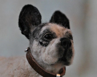 Needle Felted Dog Sculpture: Custom Pet Memorial, Home Decor.
