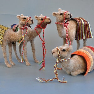 Needle felted Nativity. Sitting Camel Waldorf. Doll wool soft sculpture. Needle felt by Daria Lvovsky image 9