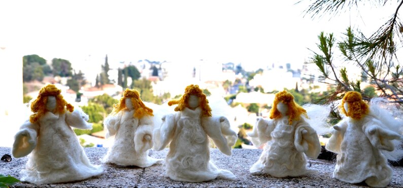 Needle felted-Nativity Set-Nativity-Waldorf Angel-wool soft sculpture needle felt by Daria Lvovsky image 3