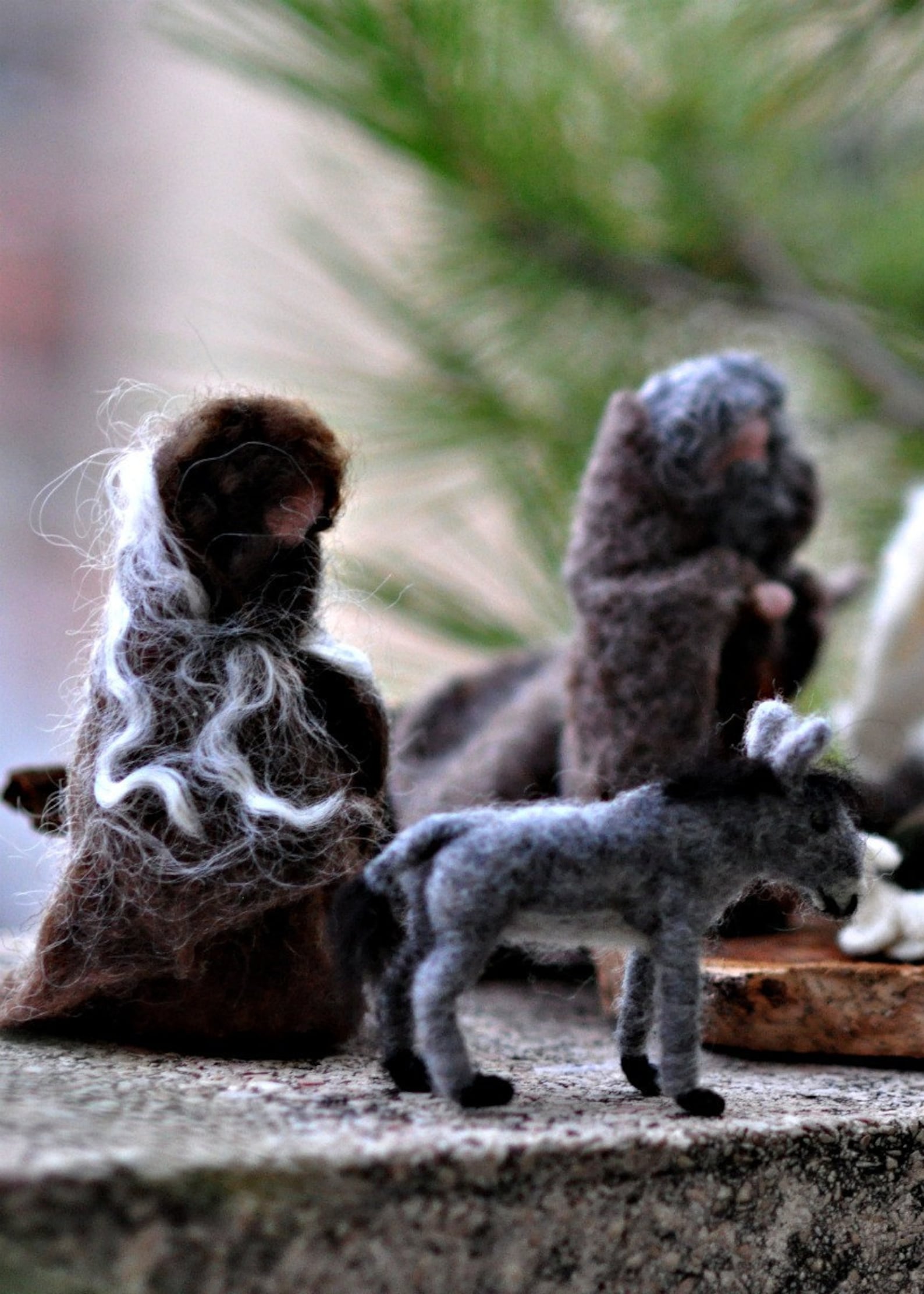Needle Felted Nativity Set /nativity/waldorf 8 Pieces/mother Etsy