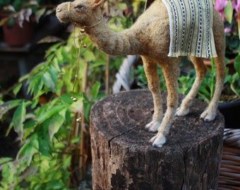 Needle felted Camel. Made to order