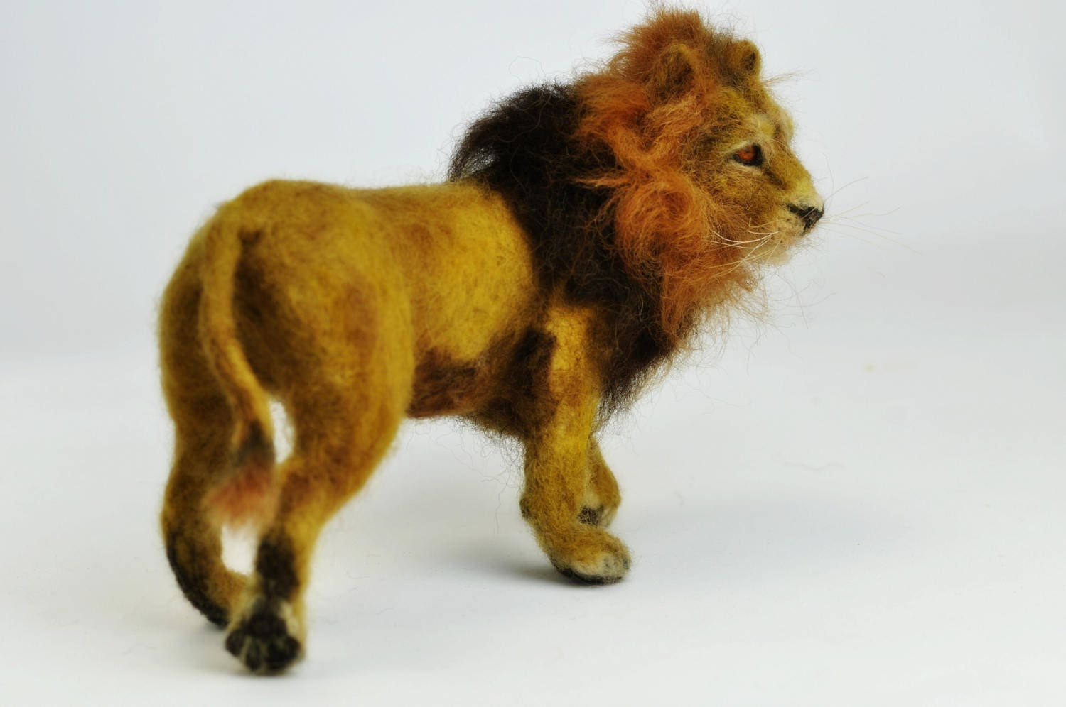 Needle felted Animal. Needle felted Lion. King of Beasts. Etsy