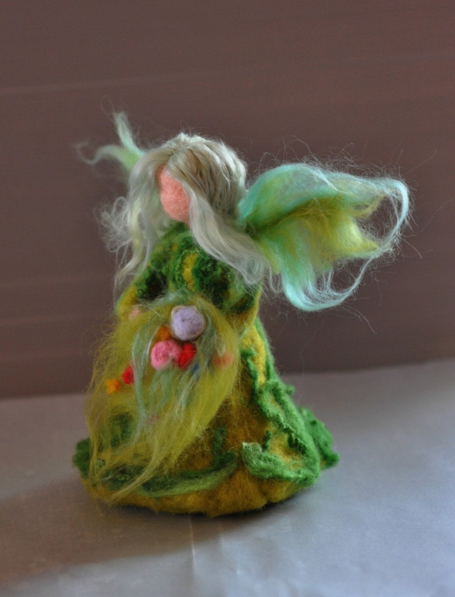 Needle Felted Wool Garden Fairy Waldorf Doll Etsy