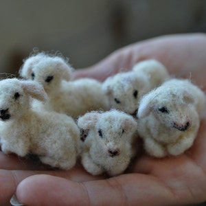 Needle felted animal, Tiny lamb, Needle felt animals, Felted lamb, For custom orders image 2