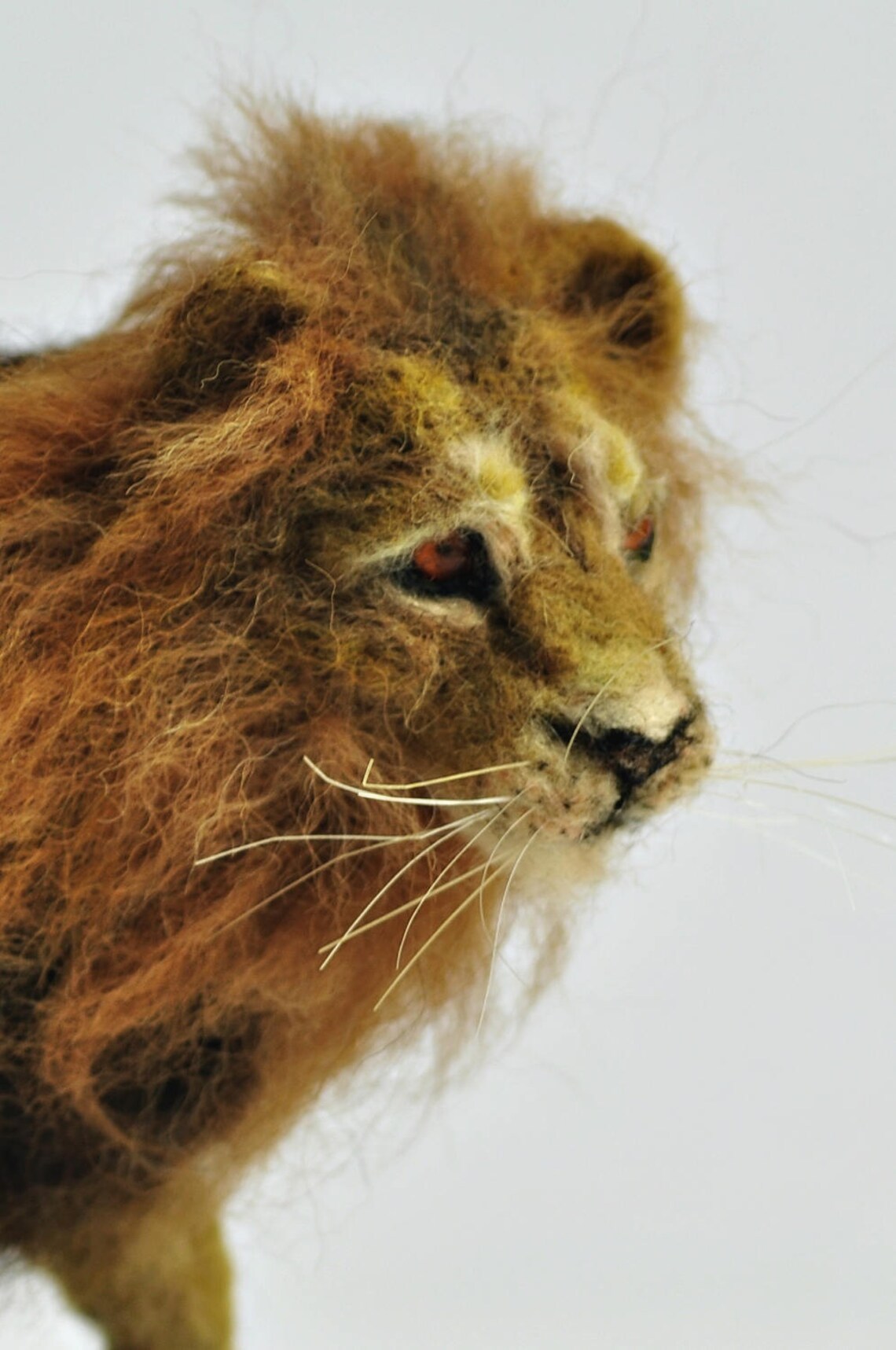 Needle felted Animal. Needle felted Lion. King of Beasts. Etsy