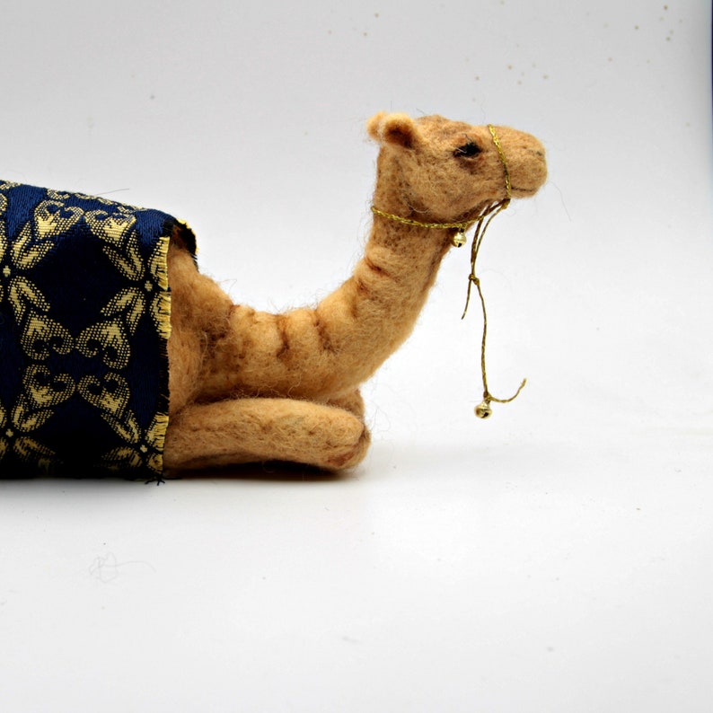 Needle felted Nativity. Sitting Camel Waldorf. Doll wool soft sculpture. Needle felt by Daria Lvovsky image 10