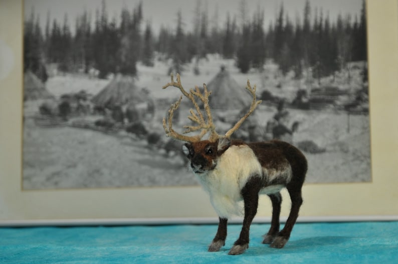 Needle felted animals. Needle Felted Reindeer. Needle felted soft sculpture. Needle felt by Daria Lvovsky image 6