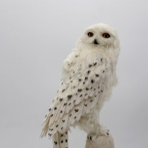 Snowy owl Christmas Tree Topper. Needle felted Snowy Owl. Needle felted bird.