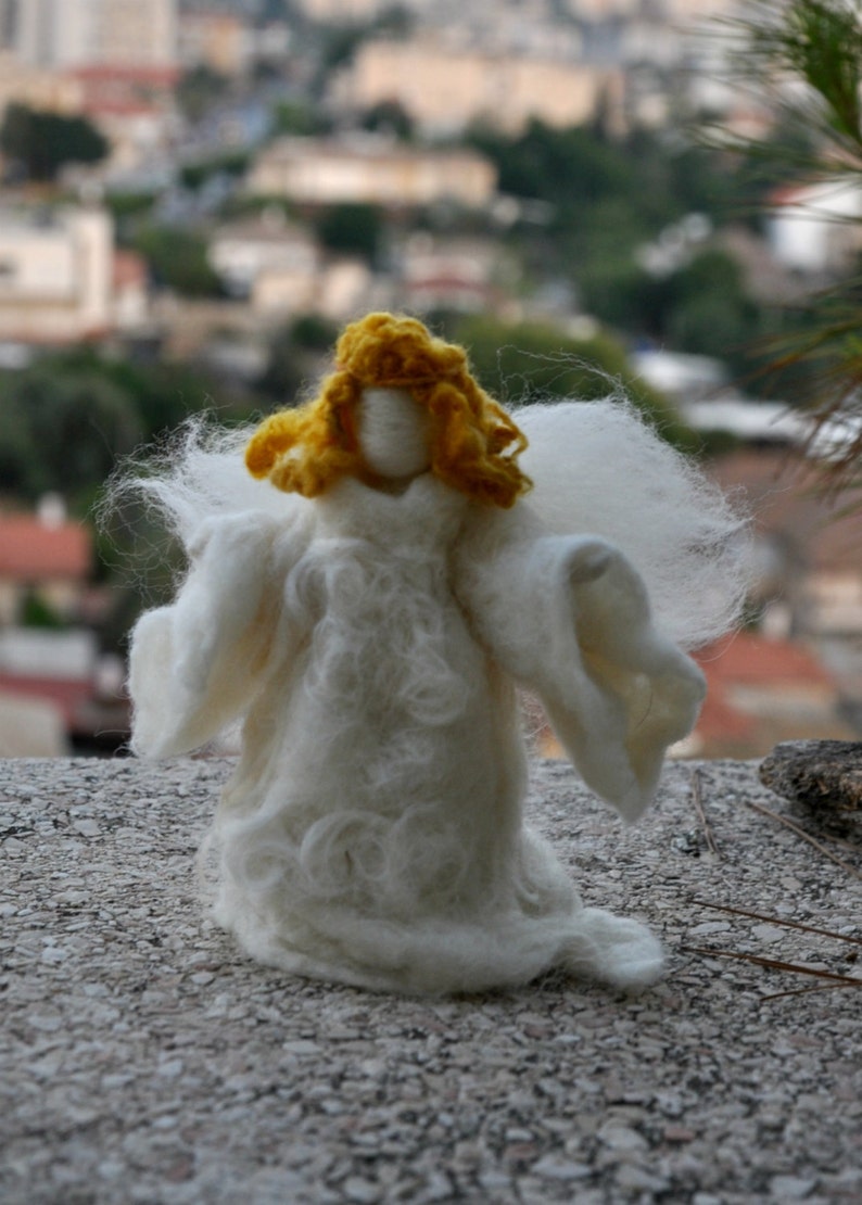 Needle felted-Nativity Set-Nativity-Waldorf Angel-wool soft sculpture needle felt by Daria Lvovsky image 1