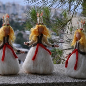 Needle felted Waldorf Santa Lucia. Made for custom order image 2