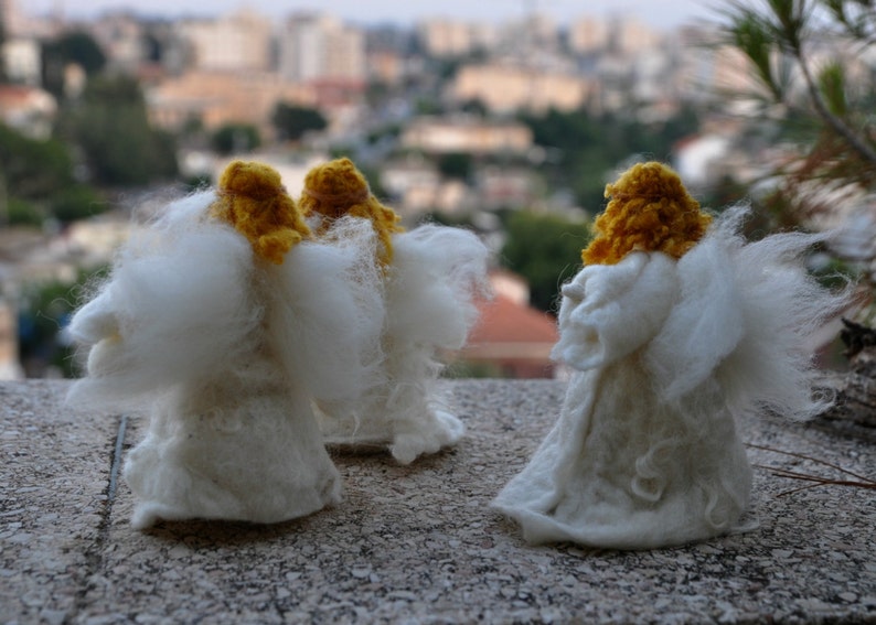 Needle felted-Nativity Set-Nativity-Waldorf Angel-wool soft sculpture needle felt by Daria Lvovsky image 5