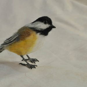 Needle felted Chickadee bird. Made to order. image 9