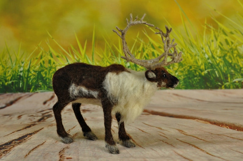 Needle felted animals. Needle Felted Reindeer. Needle felted soft sculpture. Needle felt by Daria Lvovsky image 5