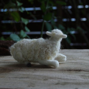 Needle Felted Sheep. Felt animal . Felted sheep for nativity scene. image 5