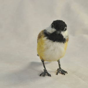 Needle felted Chickadee bird. Made to order. image 3