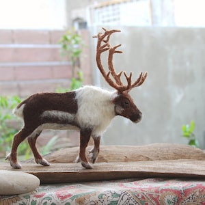 Needle felted animals. Needle Felted Reindeer. Needle felted soft sculpture. Needle felt by Daria Lvovsky