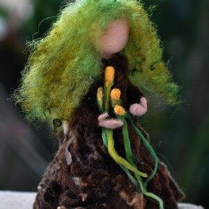 Needle felted Waldorf Forward Spring Maiden.Made to custom order image 2