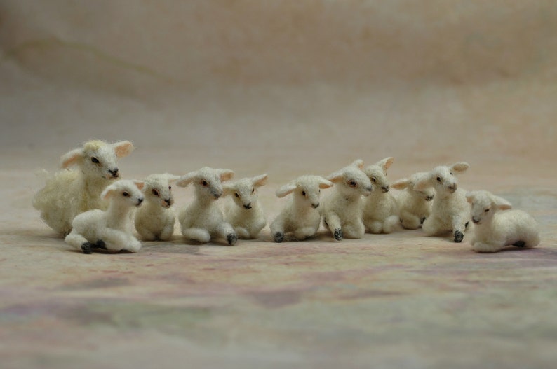 Needle felted animal, Tiny lamb, Needle felt animals, Felted lamb, For custom orders image 3