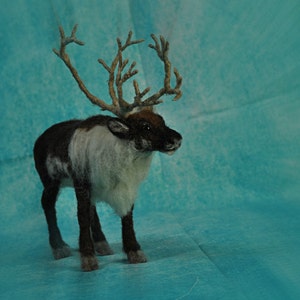 Needle felted animals. Needle Felted Reindeer. Needle felted soft sculpture. Needle felt by Daria Lvovsky image 4