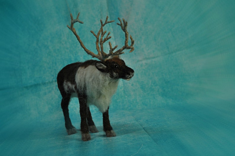 Needle felted animals. Needle Felted Reindeer. Needle felted soft sculpture. Needle felt by Daria Lvovsky image 4