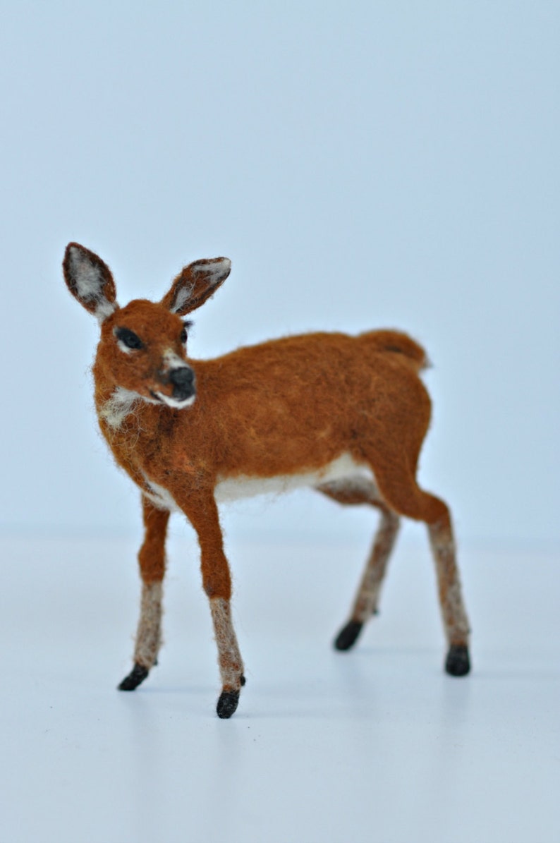 Needle felted animal. Deer . Soft sculpture. Made to order image 1