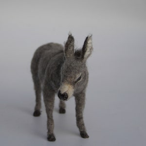 Needle felted Animal, Felted Donkey, Needle felted Nativity, Needle felt by Art of Felting , Collectable Art Needle Felted animal Sculpture image 10