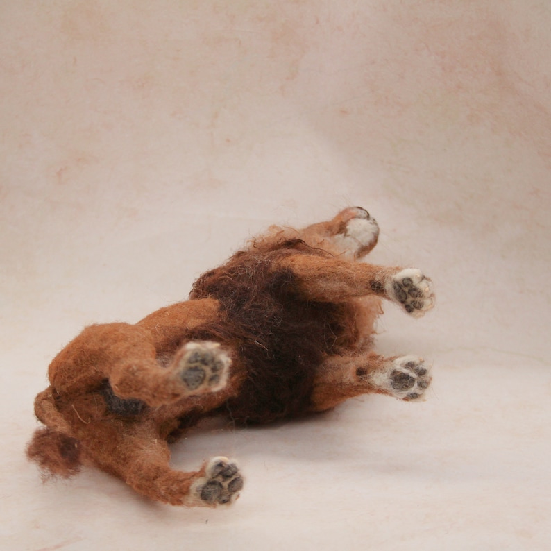 Needle Felted Animal. Needle Felted Lion. King of Beasts. Etsy Canada