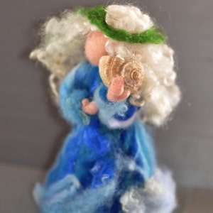 Needle Felted Waldorf-Wool Fairy-Sea fairy- standing doll-soft sculpture--needle felt by Daria LvovskyMade to custom orders.