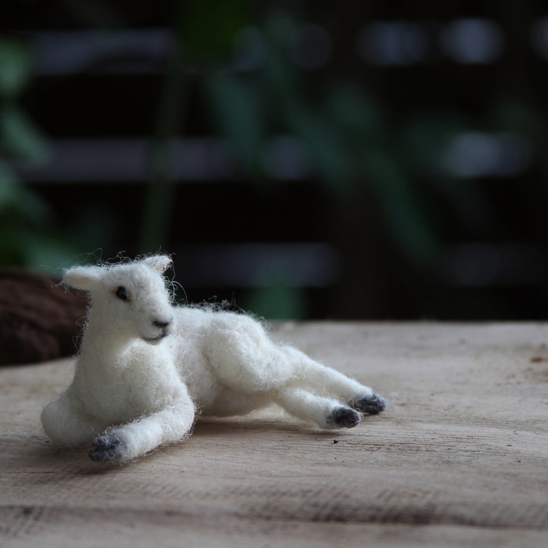 Needle felted animal, Tiny lamb, Needle felt animals, Felted lamb, For custom orders image 6