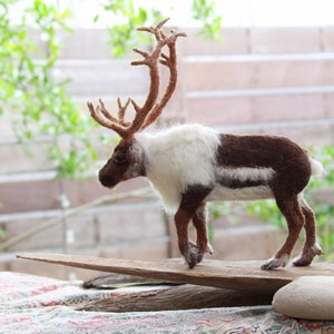 Needle felted animals. Needle Felted Reindeer. Needle felted soft sculpture. Needle felt by Daria Lvovsky image 10