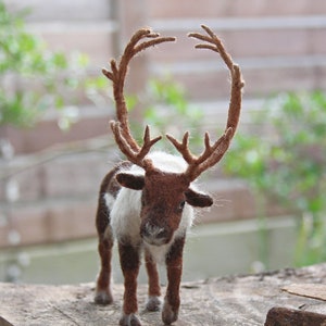 Needle felted animals. Needle Felted Reindeer. Needle felted soft sculpture. Needle felt by Daria Lvovsky image 9