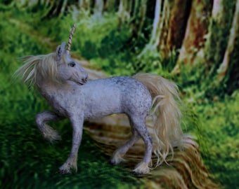 Needle felted horse . Needle felted Unicorn. Made to order